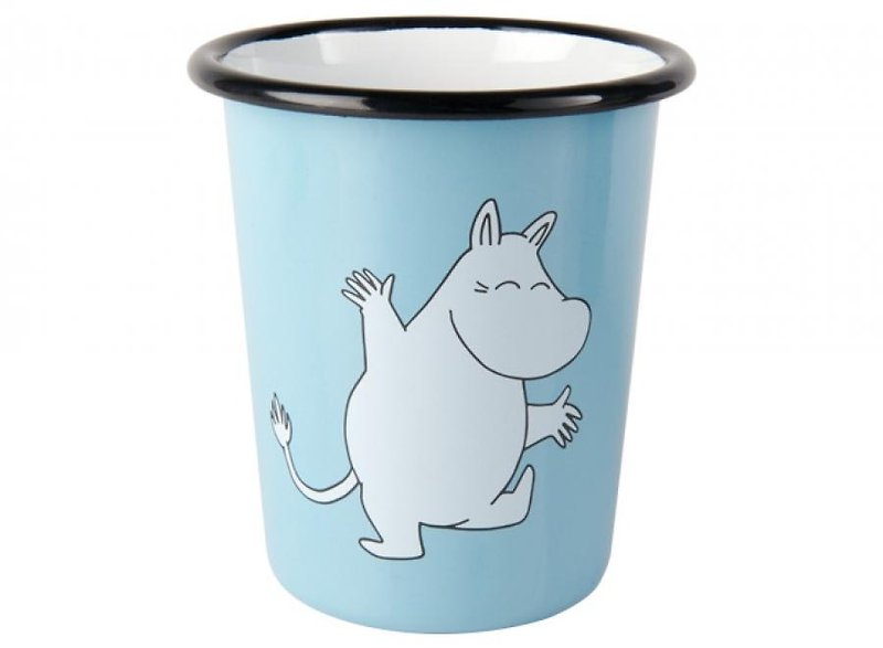 Finnish Moomin Moomin enamel cup 4dl (aqua blue) Valentine's Day gift birthday gift exchange - Mugs - Enamel Blue