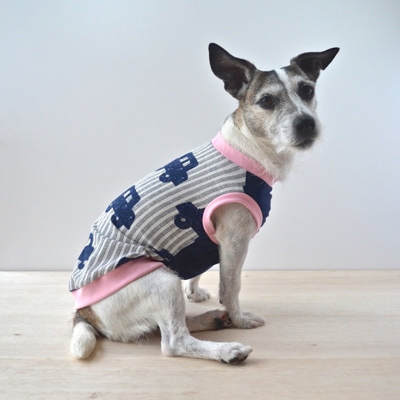 犬服 防蚊加工タンクトップ「Cars」L - 寵物衣服 - 其他材質 藍色