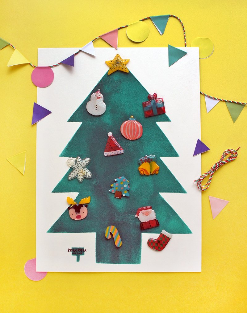 Limited magnets Christmas - Christmas tree section - Magnets - Plastic Multicolor