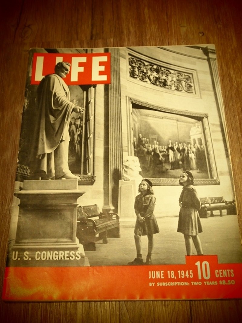 第二次世界大戦の退役軍人の間に1945年の6.18 LIFE誌 - 本・書籍 - その他の素材 ブラック