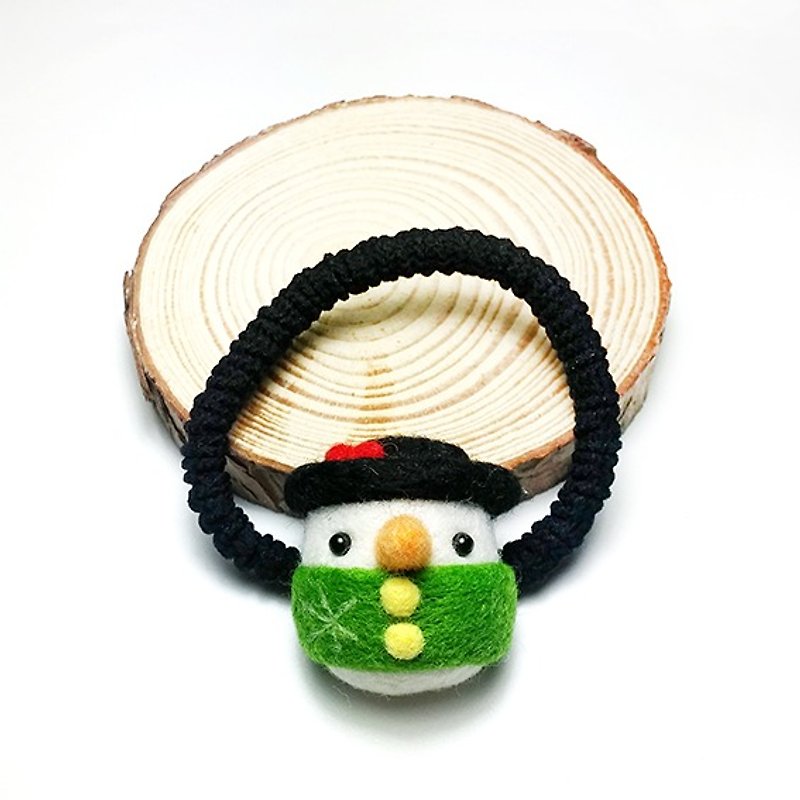<Wool felt> Snow Snowman #hair tie by WhizzzPace - Hair Accessories - Wool 