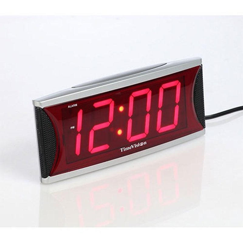 [Time Vision] Loud large electronic alarm (red) - นาฬิกา - พลาสติก สีแดง