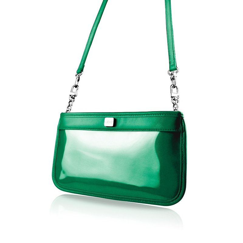 [LIEVO] CUTE-Smartphone Leather Dual Purpose Bag_Forest Green - Messenger Bags & Sling Bags - Genuine Leather Green