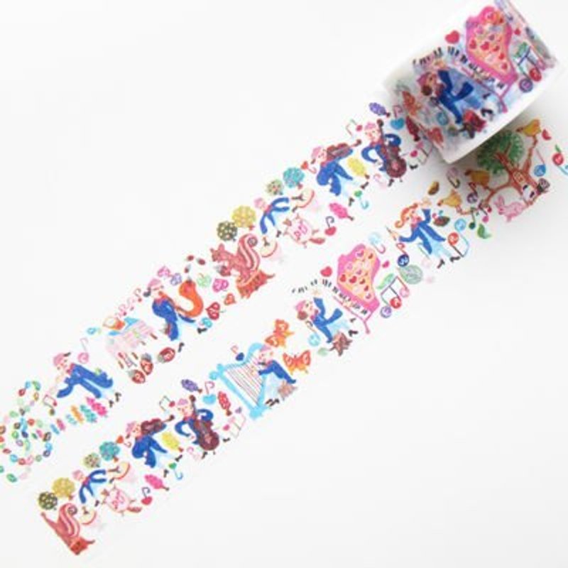 Aimez le style 寬版 和紙膠帶 (01399 森林演奏會) - Washi Tape - Paper Multicolor