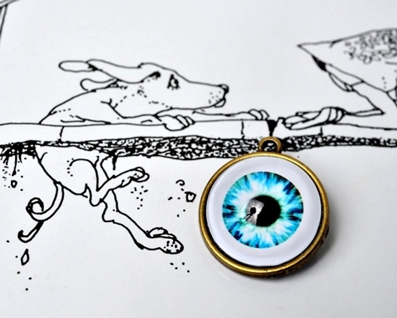 Time gemstone Blue Eye - สร้อยคอ - แก้ว 