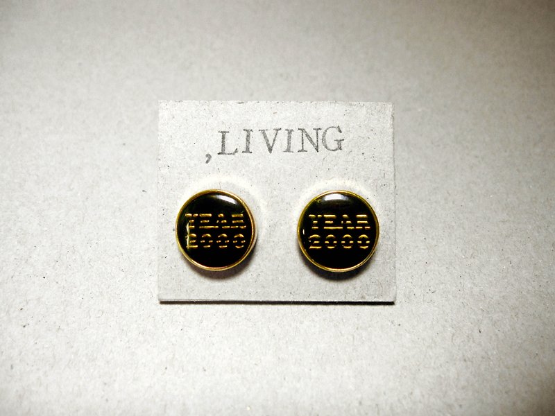 TEAR 2000_ earrings [needle] - ต่างหู - พลาสติก สีดำ