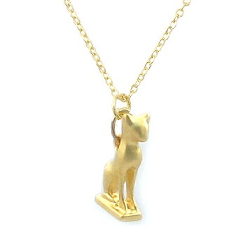 Ancient Egyptian Buster Cat Necklace - สร้อยคอ - โลหะ สีทอง