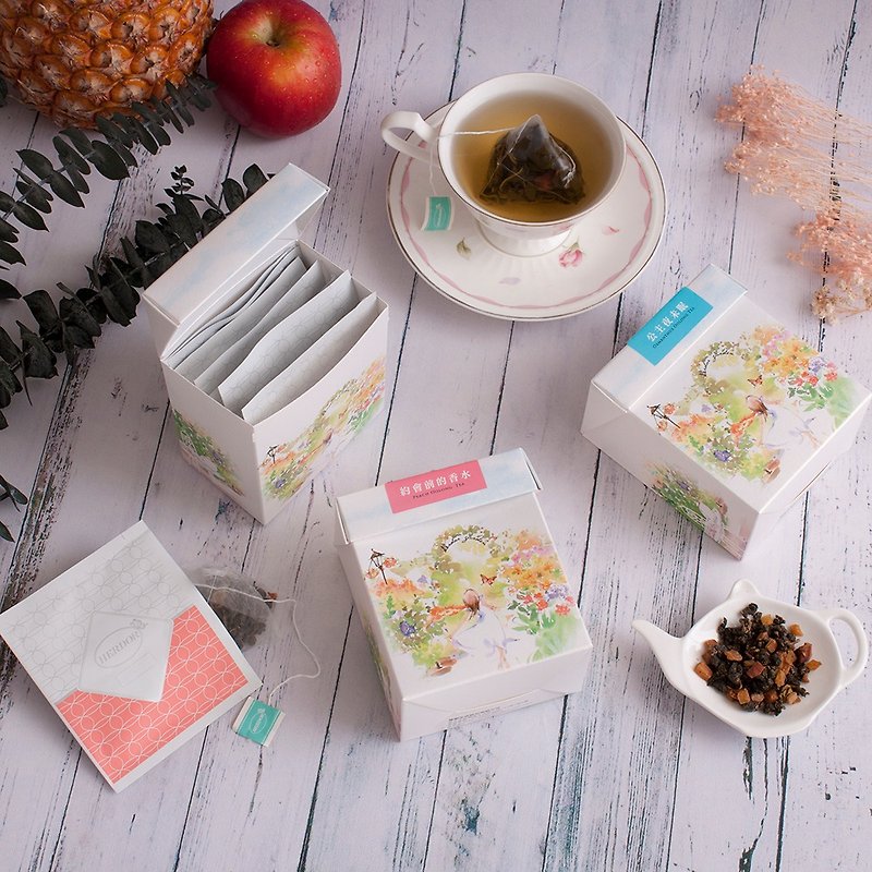 [12% off] 3 boxes of special Oolong tea combination/Lychee Osmanthus + White Peach + Chamomile Oolong - ชา - วัสดุอื่นๆ สีส้ม