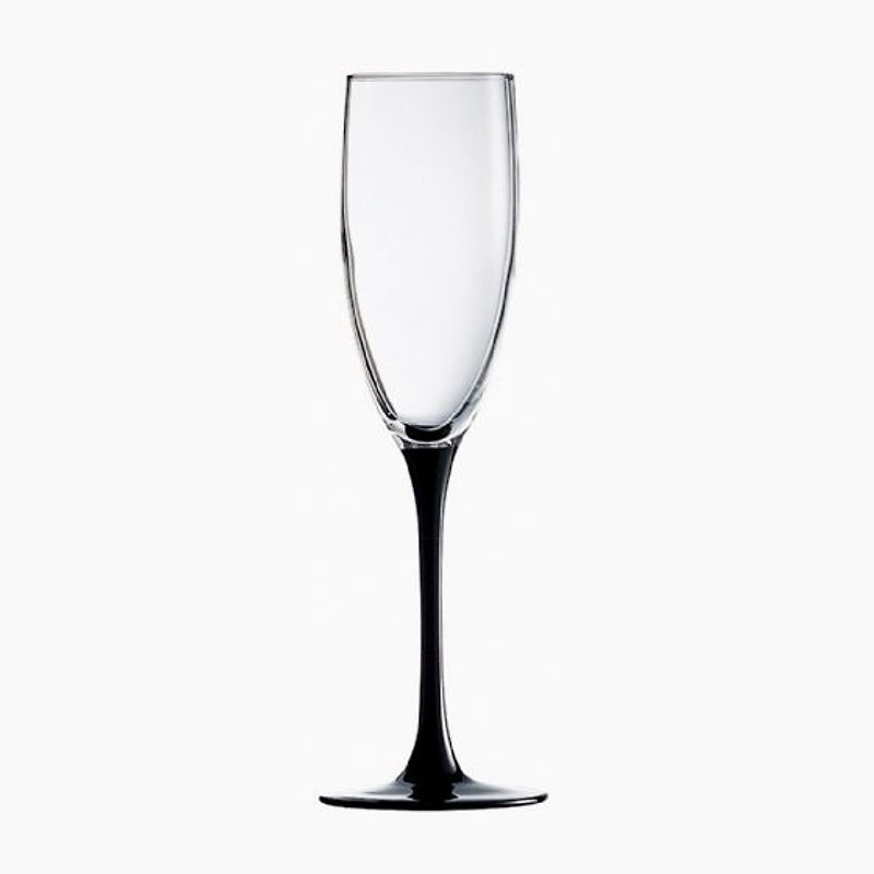 170cc【MSA]フランスフランスのシャンパン黒黒い白鳥背​​の高いシャンパングラスバレンタインデー誕生日結婚祝い - ワイングラス・酒器 - ガラス ブラック