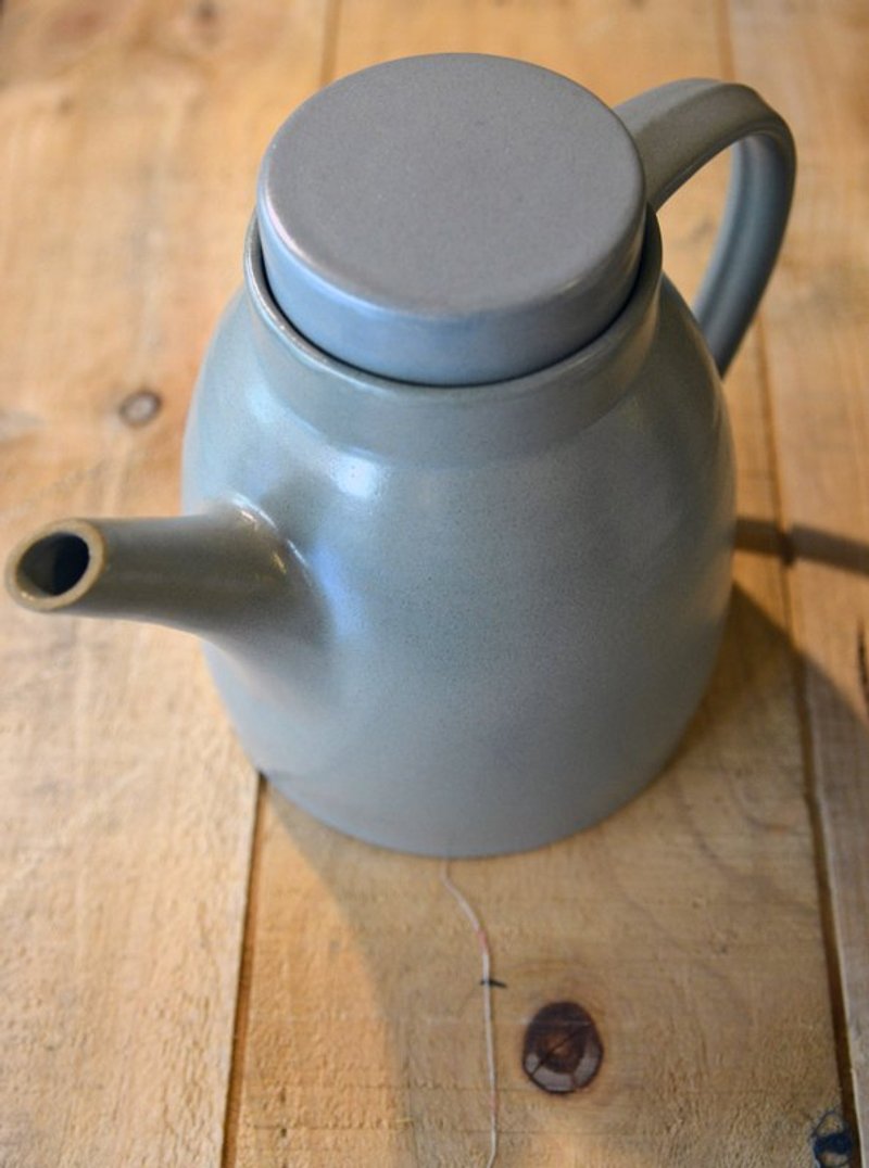 素燒陶壺 pure pot-淺藍 - Teapots & Teacups - Other Materials Blue