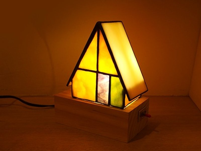 溫暖 鑲嵌玻璃桌燈 /彩色玻璃/夜燈 - 燈具/燈飾 - 玻璃 黃色