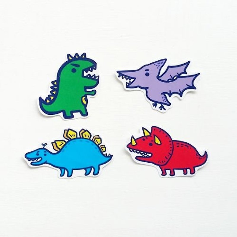 1212 fun design waterproof stickers funny stickers everywhere - Jurassic Park combination - สติกเกอร์ - วัสดุกันนำ้ หลากหลายสี