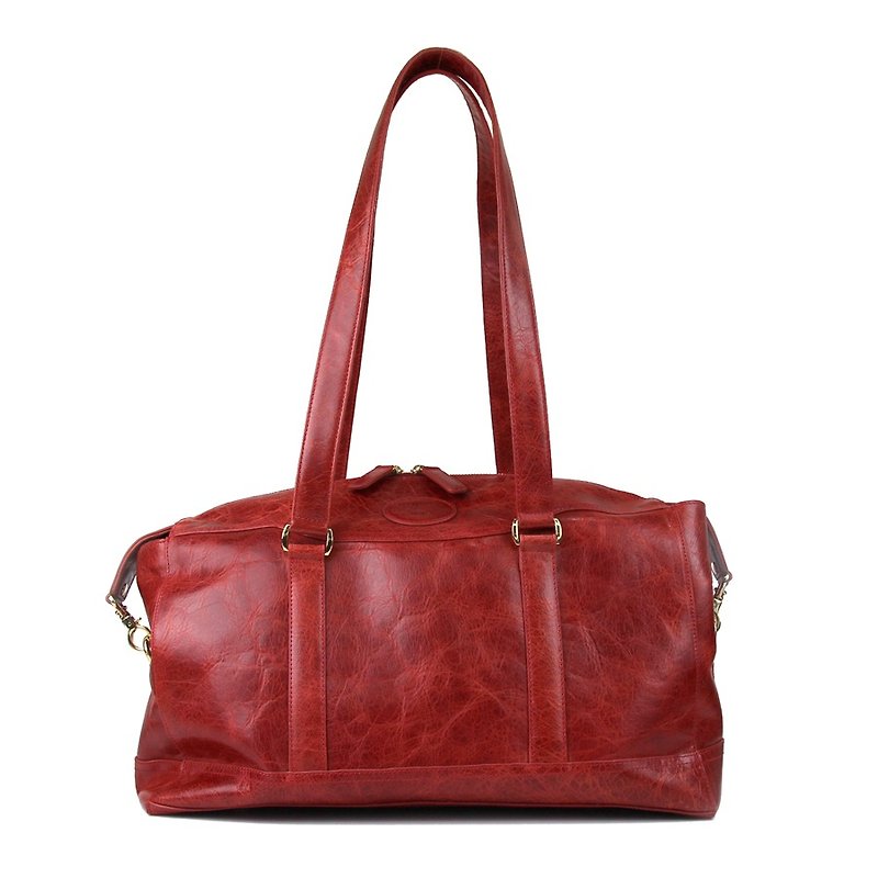 輕旅行手袋(肩背) - 側背包/斜孭袋 - 真皮 紅色