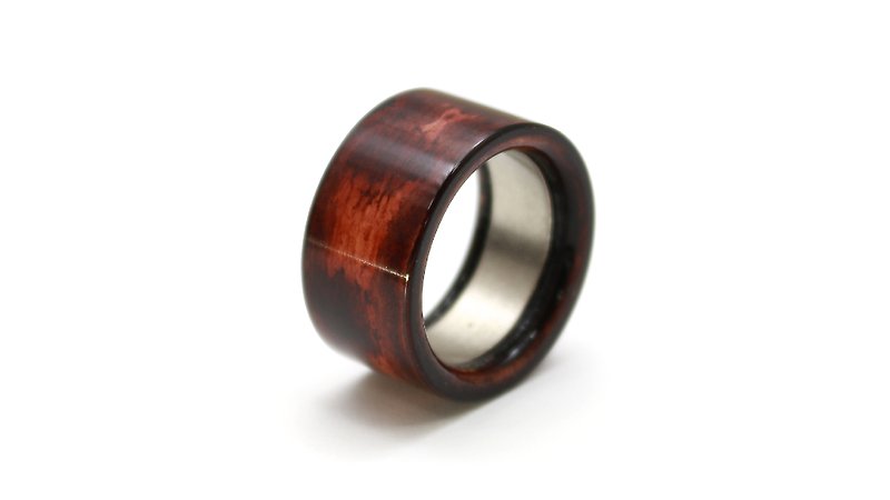 Treek Ring-如意戒  水墨系列-寬版-焦茶 - リング - 木製 ブラウン
