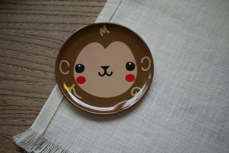 mixmania monkey buy banana multi-function coaster small plate/snack plate - Small Plates & Saucers - Other Materials Brown