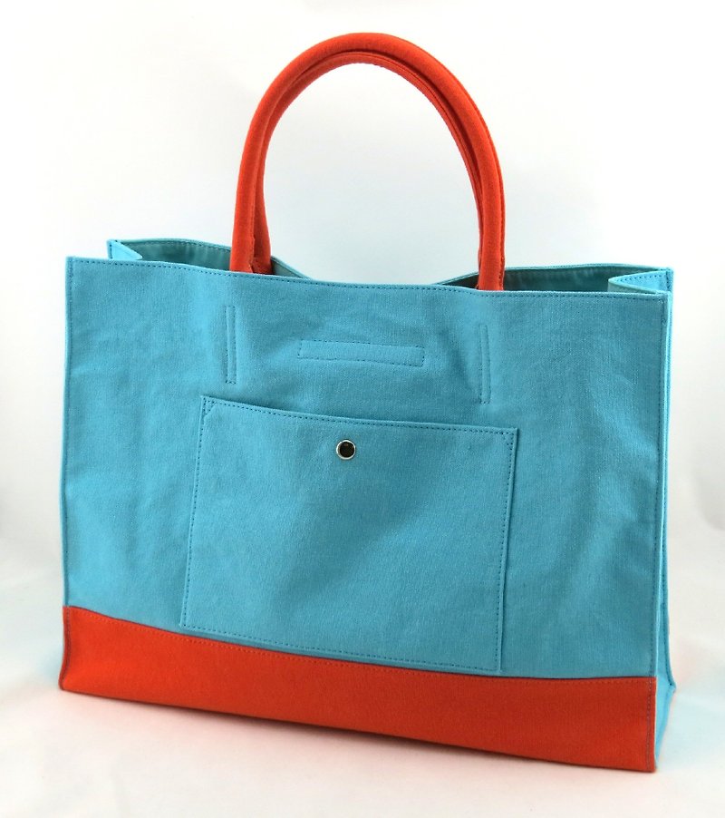 Contrast sail bag in bag-orange - กระเป๋าคลัทช์ - วัสดุอื่นๆ สีส้ม