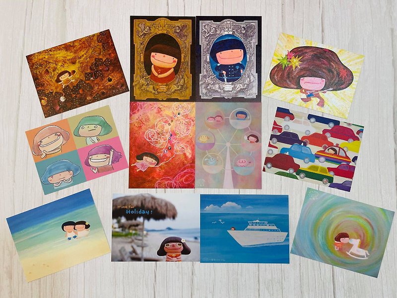 Small Mushroom Postcard Set - การ์ด/โปสการ์ด - กระดาษ หลากหลายสี