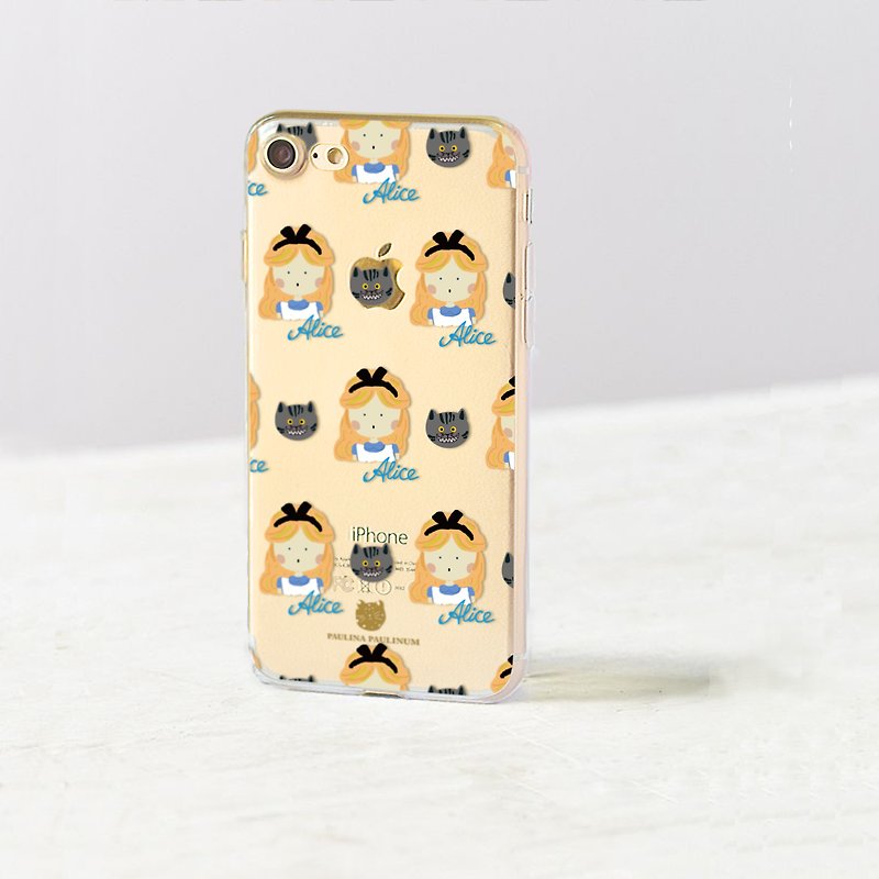 Cat clear phone case Floral iPhone x Case Samsung note8 case Galaxy s8 plus - เคส/ซองมือถือ - พลาสติก สึชมพู