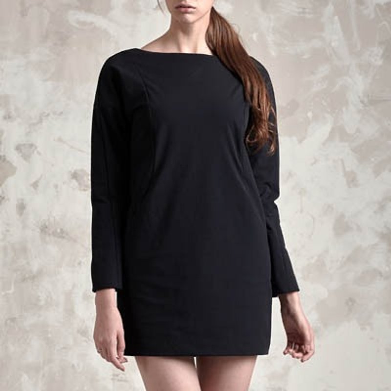 Structure Dress - One Piece Dresses - Other Materials Black
