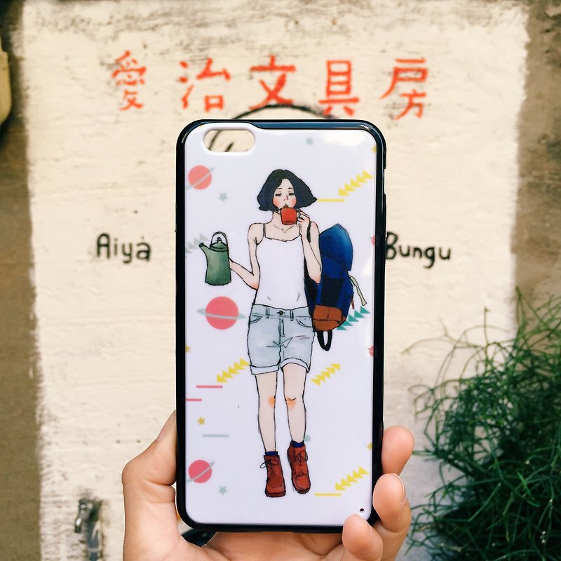 冒険ちゃん　iphone 6plus - スマホケース - プラスチック ホワイト