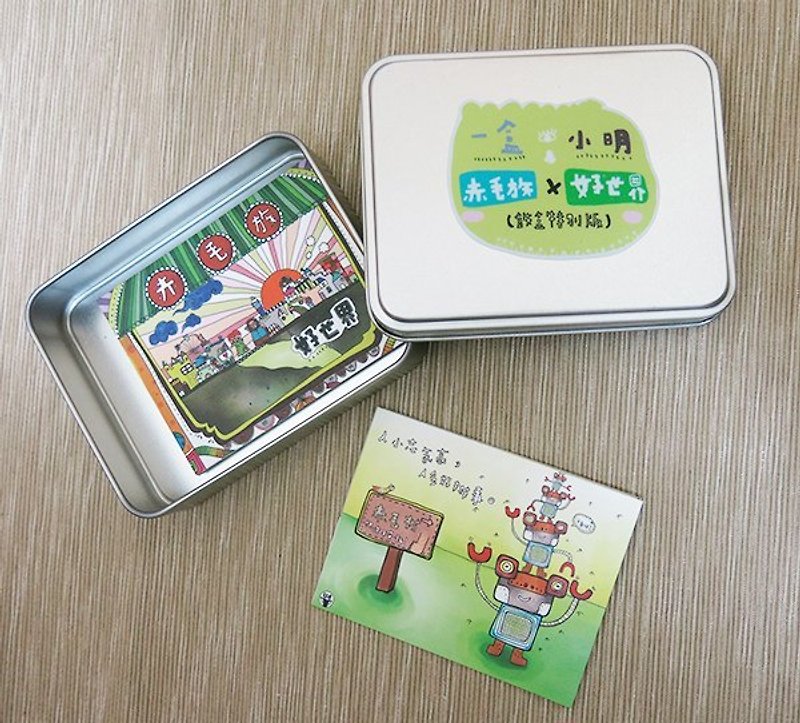Mini Postcard‧[Barefoot Family-Good World] (10pc,1 tin box) - Cards & Postcards - Paper 