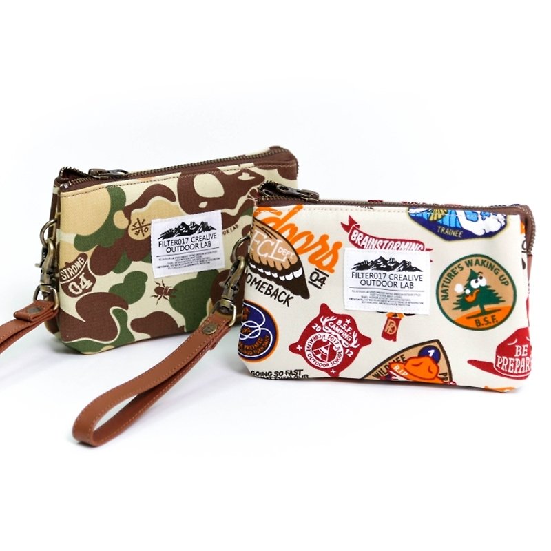 Filter017 Outdoor Graphics Lost Land Camouflage / Fun Pattern Three Layer Clutch - Clutch Bags - Other Materials Multicolor