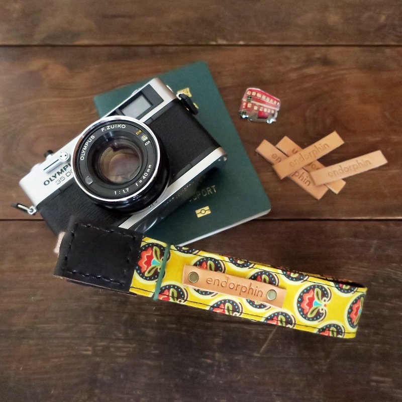 ENDORPHIN handmade camera strap (traveller collection- Côte d’Ivoire) - Camera Straps & Stands - Genuine Leather Yellow