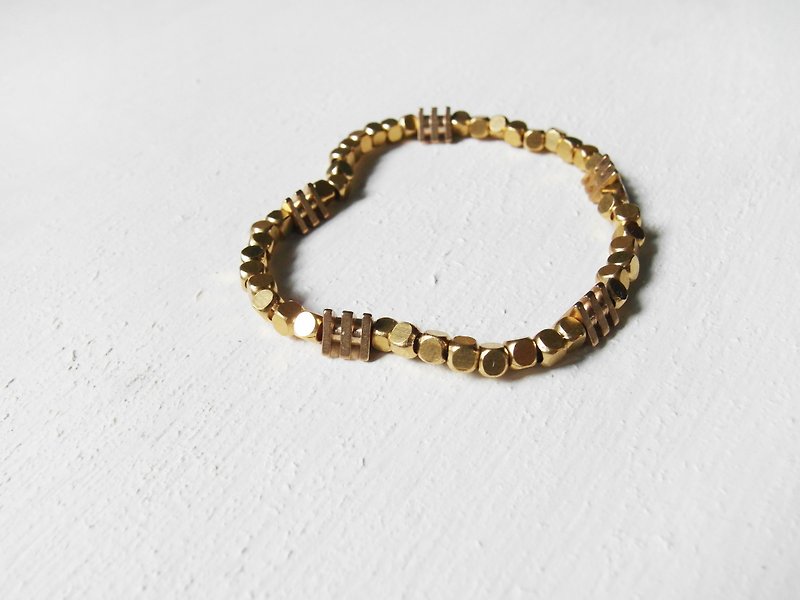 邂逅 / brass beaded bracelet - Bracelets - Other Metals Gold