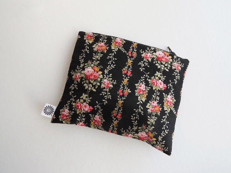Black Rose Cosmetic Bag / Pouch