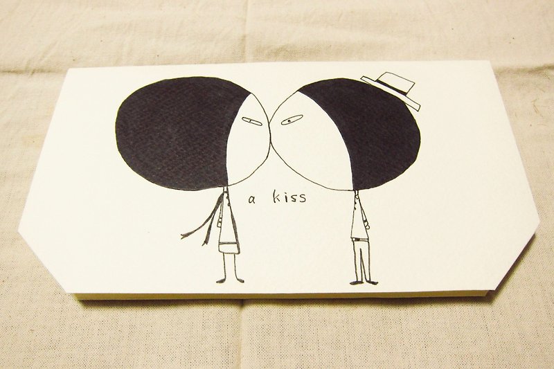 Valentine's Day Card for Girl with Macrocephaly (Kiss) - การ์ด/โปสการ์ด - กระดาษ สึชมพู