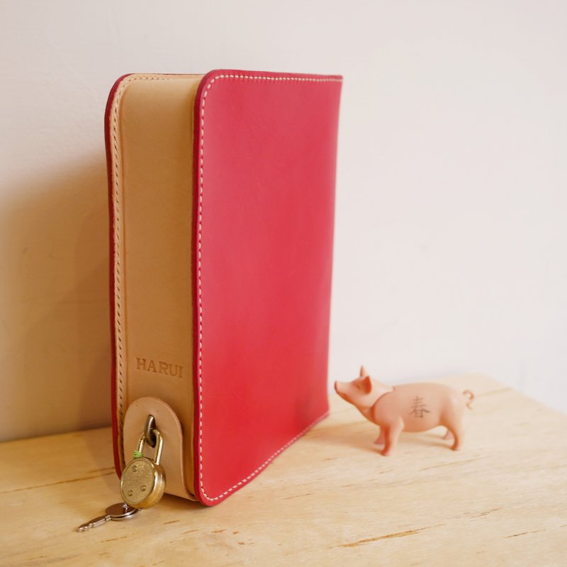 Private money for a book - Coin Banks - Genuine Leather Red