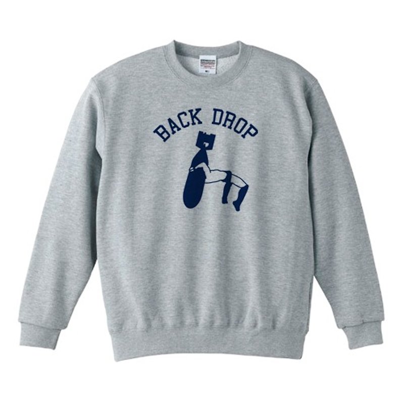 Back drop sweatshirt - เสื้อฮู้ด - ผ้าฝ้าย/ผ้าลินิน สีเทา