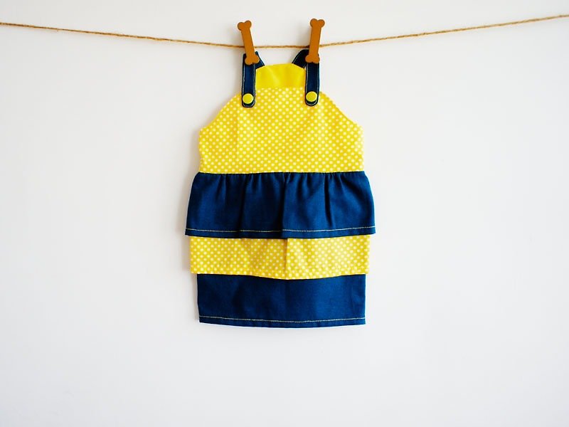 Can be customized. Contrasting buckle sling pet clothing - Clothing & Accessories - Cotton & Hemp Yellow