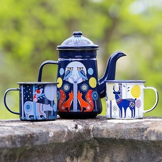 British Imported Wild and Wolf Design Enamel Mug (Day Day)-Special Sale
