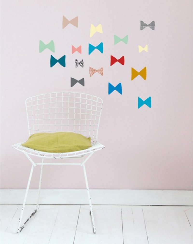 Just a Touch - multicolored bow < MIMI'lou France playful wall stickers / stickers > - Wall Décor - Paper Multicolor