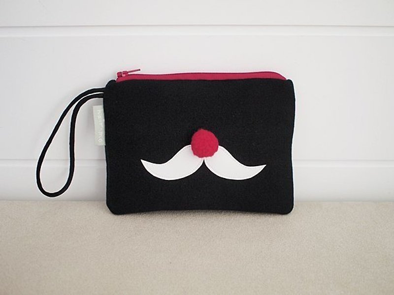 hairmo. Alice Beard Clutch / slim camera bag - black (phone available) - Other - Other Materials Black