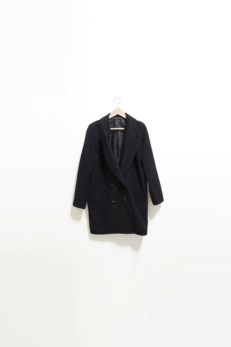 【Wahr】簡黑外套 - 女大衣/外套 - 其他材質 多色