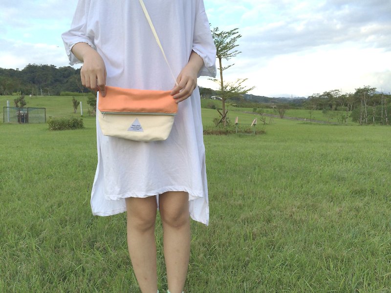 MaryWil Colorful Shoulder Bag-Orange/Apricot Cream - กระเป๋าแมสเซนเจอร์ - วัสดุอื่นๆ หลากหลายสี