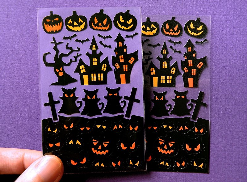 Halloween Assorted Stickers - สติกเกอร์ - วัสดุกันนำ้ สีดำ