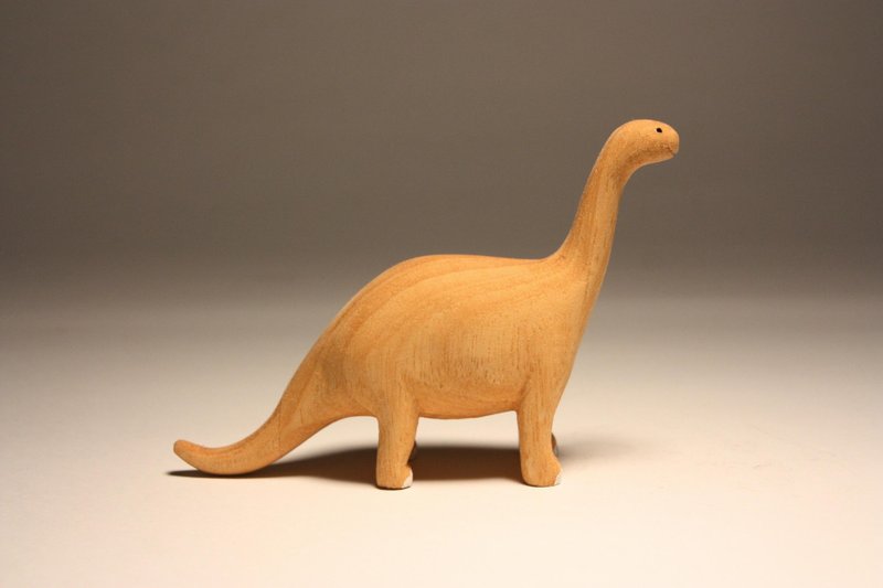 疗愈系木雕小动物_小腕龙brachiosaurus (原木手工雕刻)