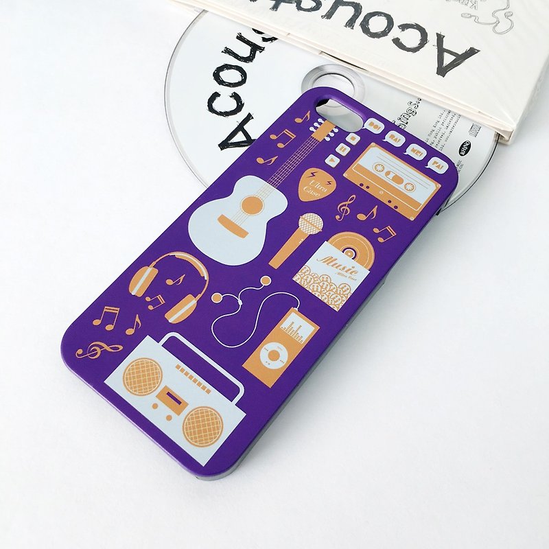 Ultra Music Purple Print Soft / Hard Case for iPhone / Samsung - Phone Cases - Plastic Purple