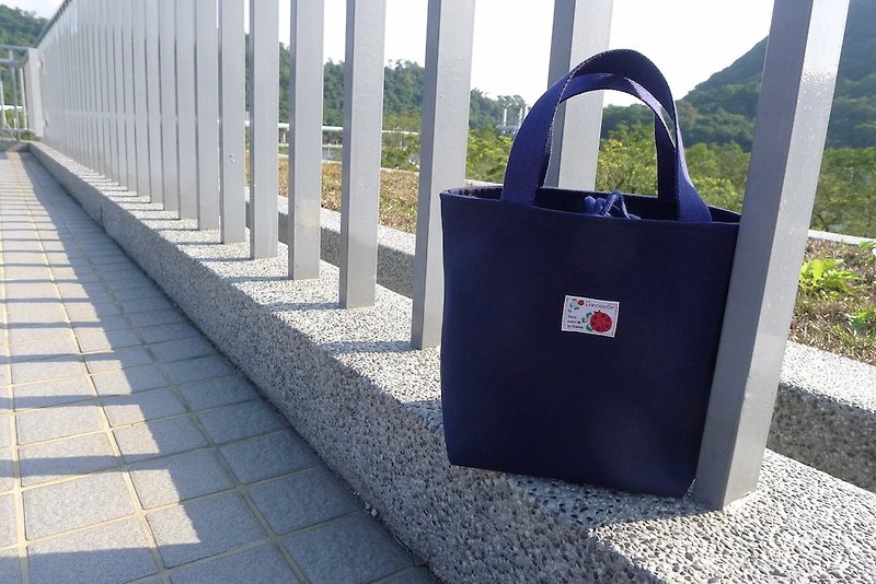 | •R• | 調色盤手提袋/便當袋/萬用袋 | 束口式 | 日本瓢蟲布標 | 藍 - 手袋/手提袋 - 其他材質 