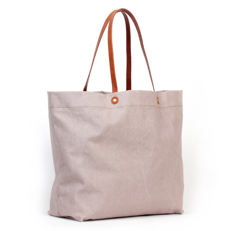 [Khaki T-Tottenham] canvas bag / tote bag / shopping bag / shoulder / hand / leather strap / limited goods - Messenger Bags & Sling Bags - Other Materials Khaki