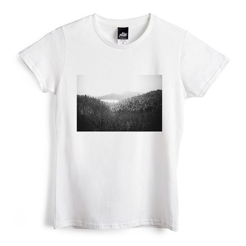 Forest - White - Women's T-Shirt - เสื้อยืดผู้หญิง - ผ้าฝ้าย/ผ้าลินิน ขาว