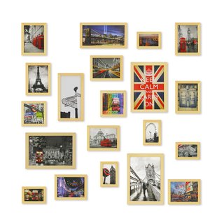 iINDOORS Photoframe LightBrown 20PCS City Decor Loft