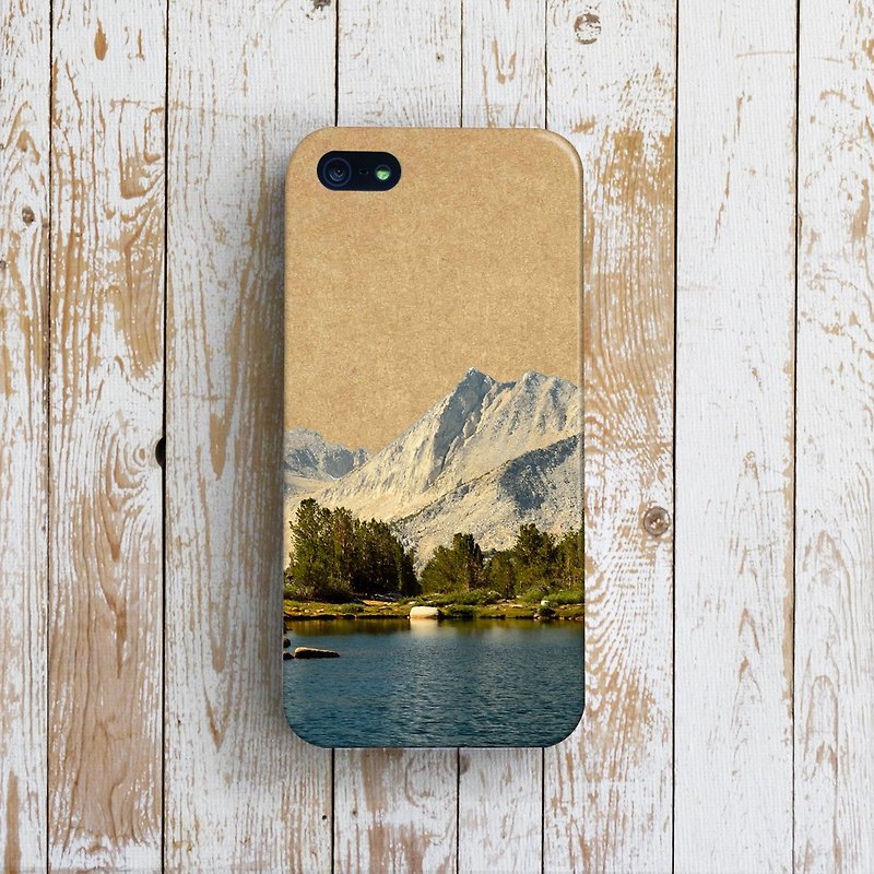 OneLittleForest - Original Mobile Case - iPhone 4, iPhone 5, iPhone 5c- alpine forest lake - เคส/ซองมือถือ - พลาสติก สีนำ้ตาล