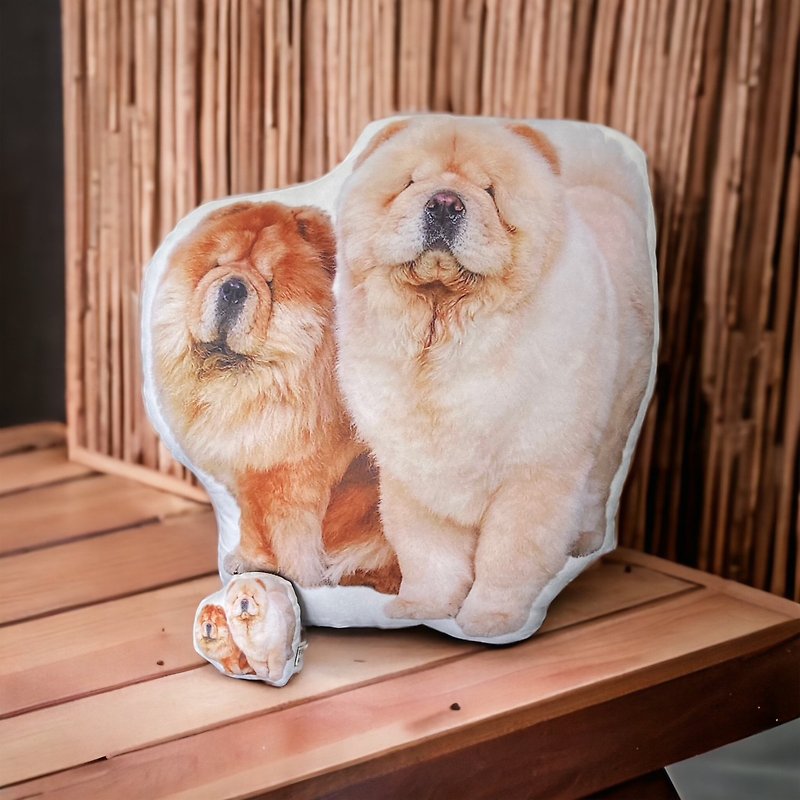 【客製化禮物】狗狗抱枕/寵物抱枕 形狀抱枕 - 客製化寵物抱枕/飾品 - 其他材質 白色