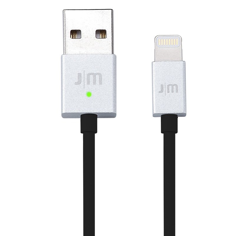 Just Mobile AluCable LED ™ LED charging indicator aluminum cables - Silver - Chargers & Cables - Other Metals 