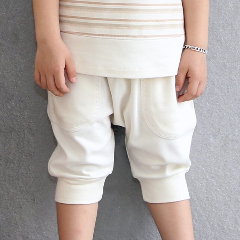 [Ecoolla] Organic Cotton Flying Squirrel Cropped Pants_Raw Cotton Rice|Made in Taiwan| - Other - Cotton & Hemp White