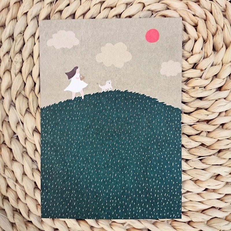 postcard-Walking in the happiness - การ์ด/โปสการ์ด - กระดาษ หลากหลายสี